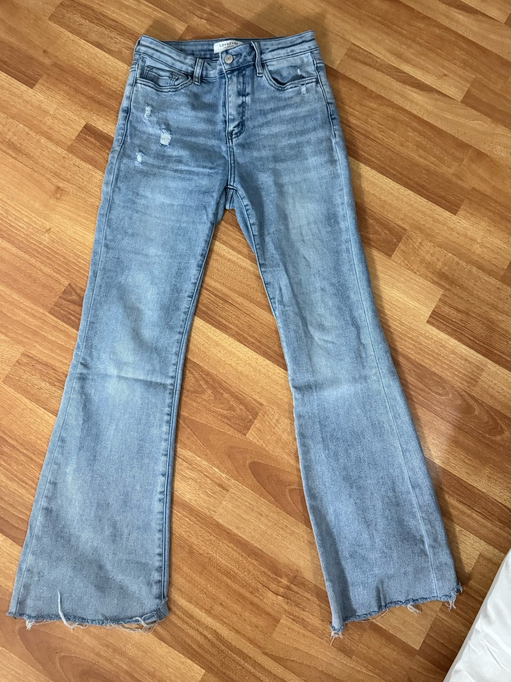 Vervet - Light Blue Women’s Flare Jeans — stretch material. Great with boots.